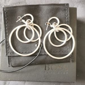 Boss Hugo Boss silver earrings, stunning, look like new